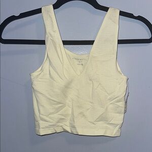 Aeropostale Cream Textured Crop Top